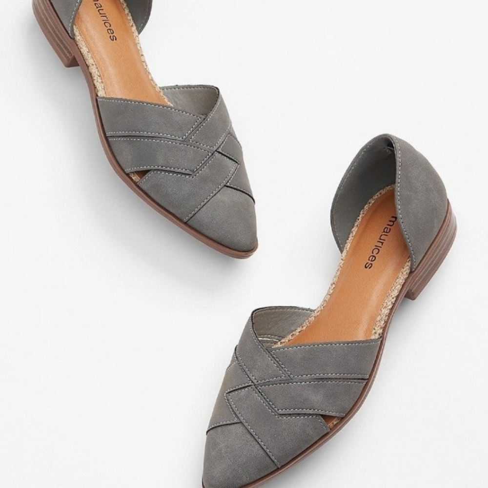Tori D'Orsay Woven Flat size 12